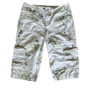 gloria vanderbilt hibiscus cargo capri pants